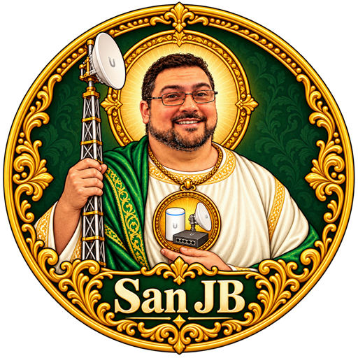Pin circular con el retrato de San JB, aureola y marco dorado